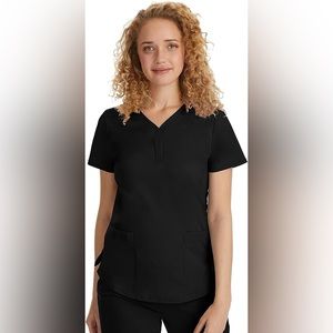 Black Scrub Set - Purple Label